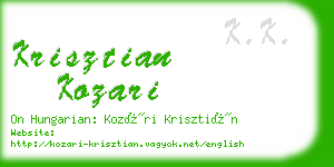 krisztian kozari business card